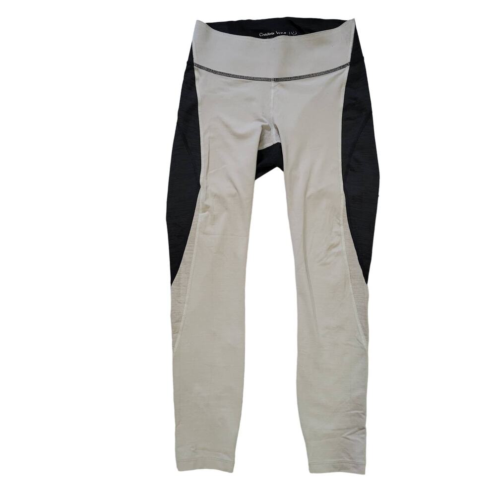 Outdoor‎ Voices Size S	Techsweat 7/8 Zoom Leggings Black Cream Gym Workout